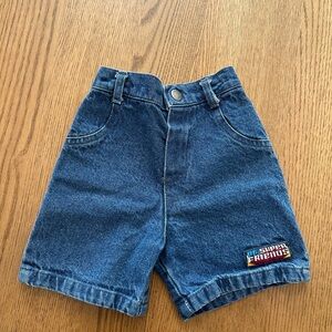 VTG 100% Cotton Denim DC Super Friends Blue Kids Shorts 12-18 Months